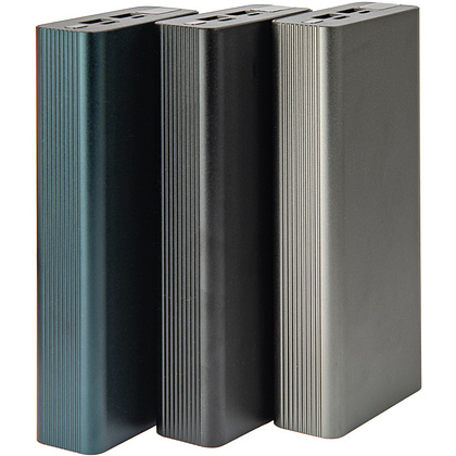 Внешний аккумулятор Power Bank "Iron line 20", 20000 mAh, металл, черный - 4