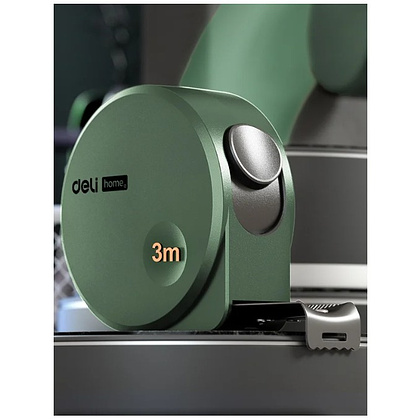 Рулетка Deli HS HT8316L, 3 м х 6 мм, Soft Touch, зеленый - 2