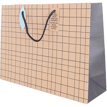 Пакет бумажный подарочный "Minimalist", 37.3x11.8x27.5 см, крафт - 3