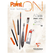Блок-склейка "Paint'On", А3, 250 г/м2, 40 листов