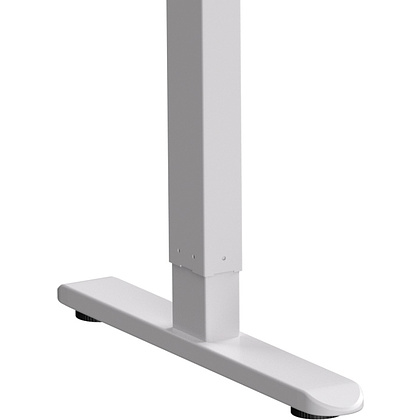 Стол с электроприводом WellDesk Basic 1300x675х18 белый/дуб термо черно-коричневый (9191460+9178193) - 5