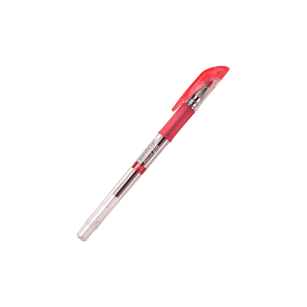 Ручка гелевая "Jell-Zone Standard", 0.5 мм, прозрачный, стерж. красный