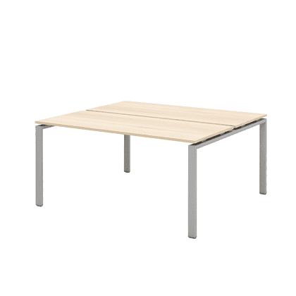 Коллекция Титан Бенч-система на 2 рабочих места ТН314ТР-1х2+ТН314К-22_ПР, 1400х1450х742, с пропусками для кабеля