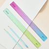Линейка "Deli EH654", 30 см, прозрачный, ассорти градиент  - 3