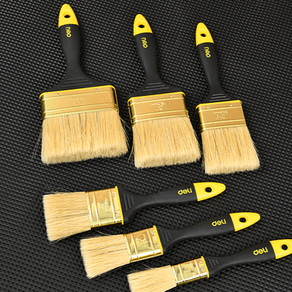 Кисть малярная Deli YS EDL509146, плоская, 4"-100 мм, смешанная щетина - 5