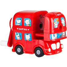 Точилка Deli "Bus", 1 отверстие, ассорти