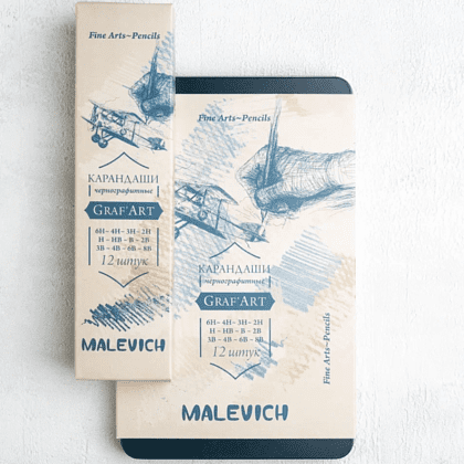 Карандаш чернографитный "Малевичъ", 12 шт, набор - 4