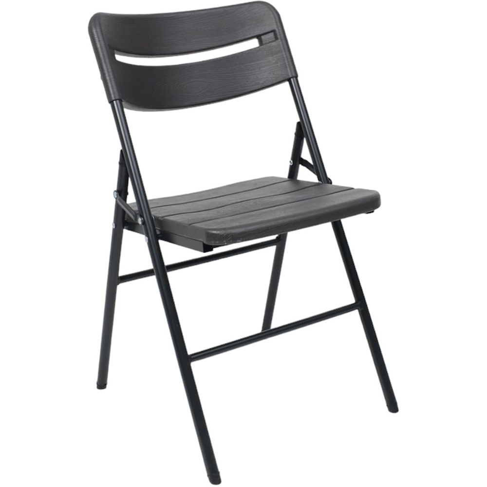 Стул складной, пластик, темно-серый