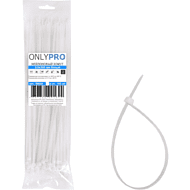 Хомут нейлоновый OnlyPro, 4.8х200 мм, белый, 100 шт 