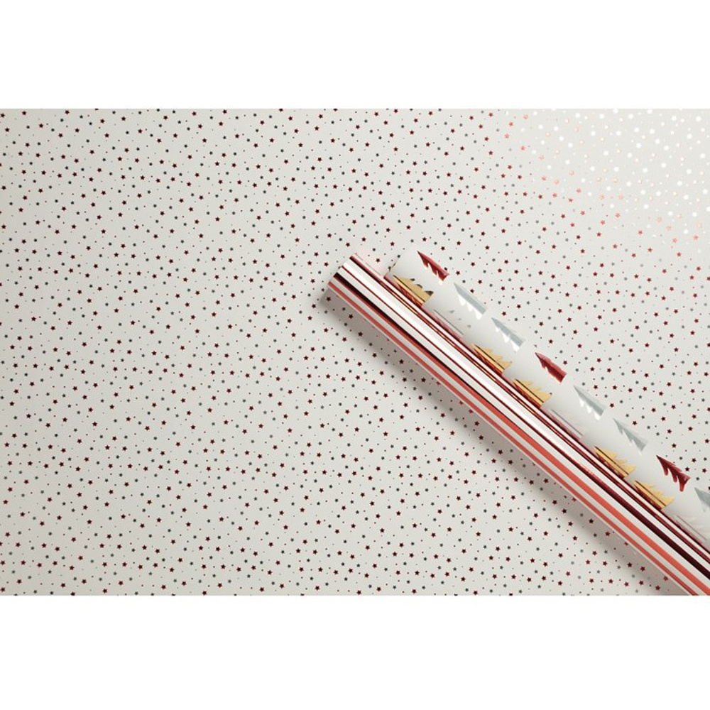 Бумага декоративная в рулоне "Premium. Santa", 2x0.7 м, 80 г/м2, ассорти - 3