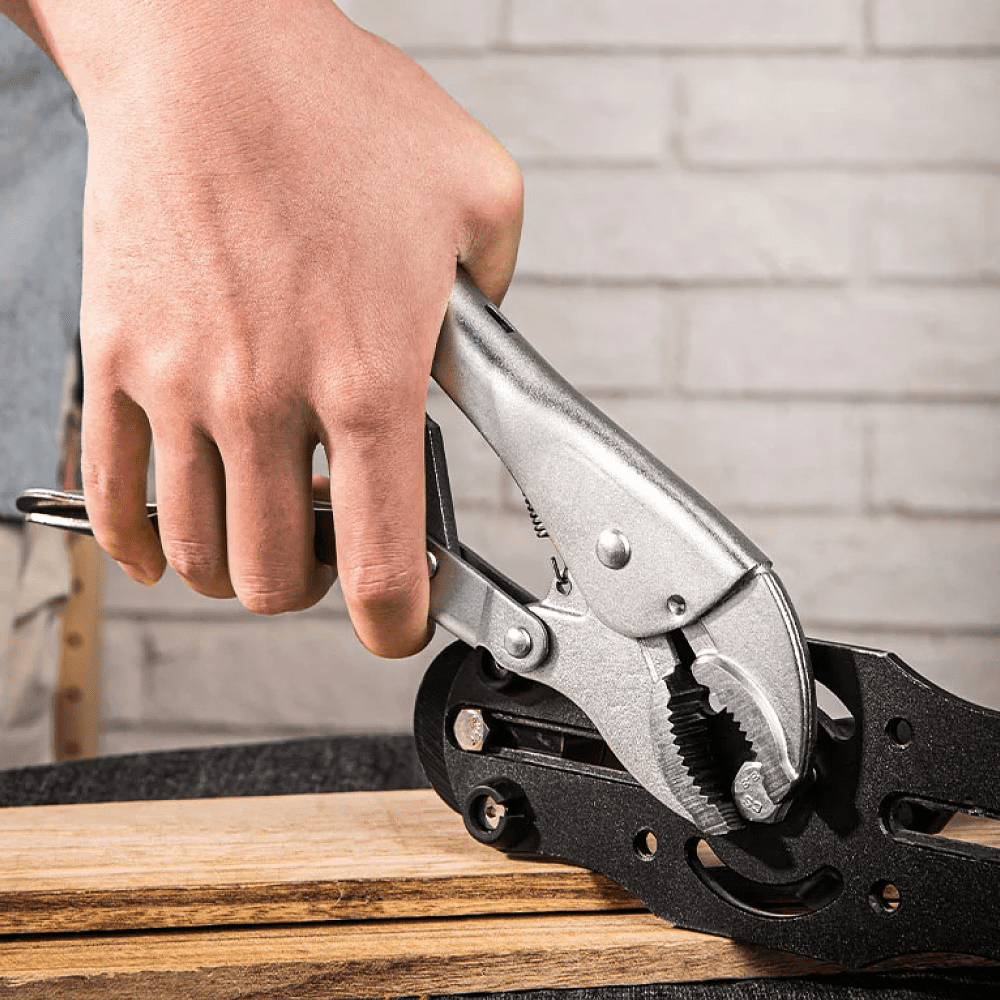 Клещи зажимные Deli YS EDL0381, с фиксатором, 220 мм - 4