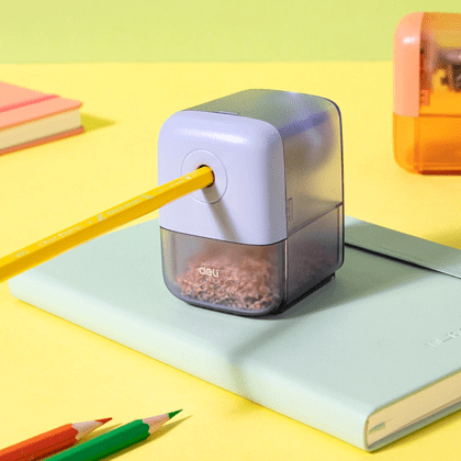 Точилка на 1 отверстие "Deli EH2", механическая, коралловый - 3