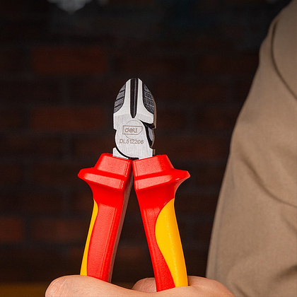 Бокорезы диэлектрические "Deli YS EDL512206", 160 мм, красный, желтый - 4