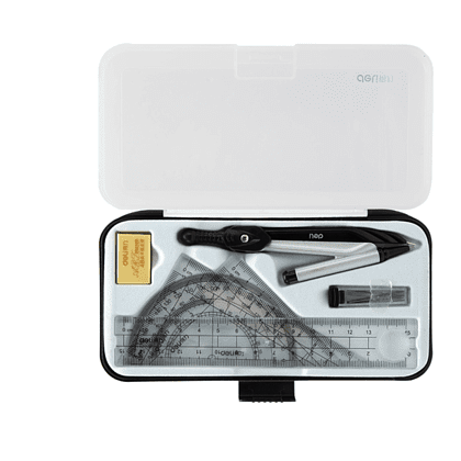 Набор для черчения "Deli 72150", серебристый