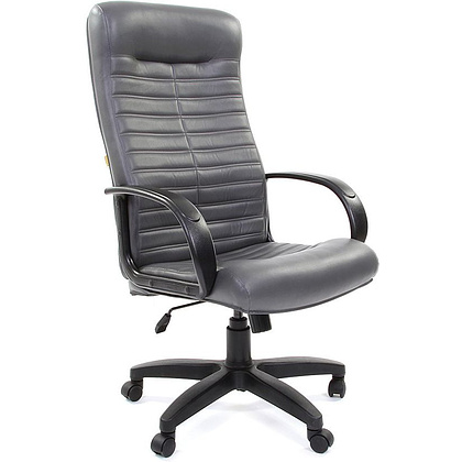 Кресло для руководителя "CHAIRMAN 480 LT" экокожа, пластик, серый