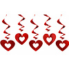 Гирлянда подвесная "Сердце", 60 см, 5 шт, красный - 4