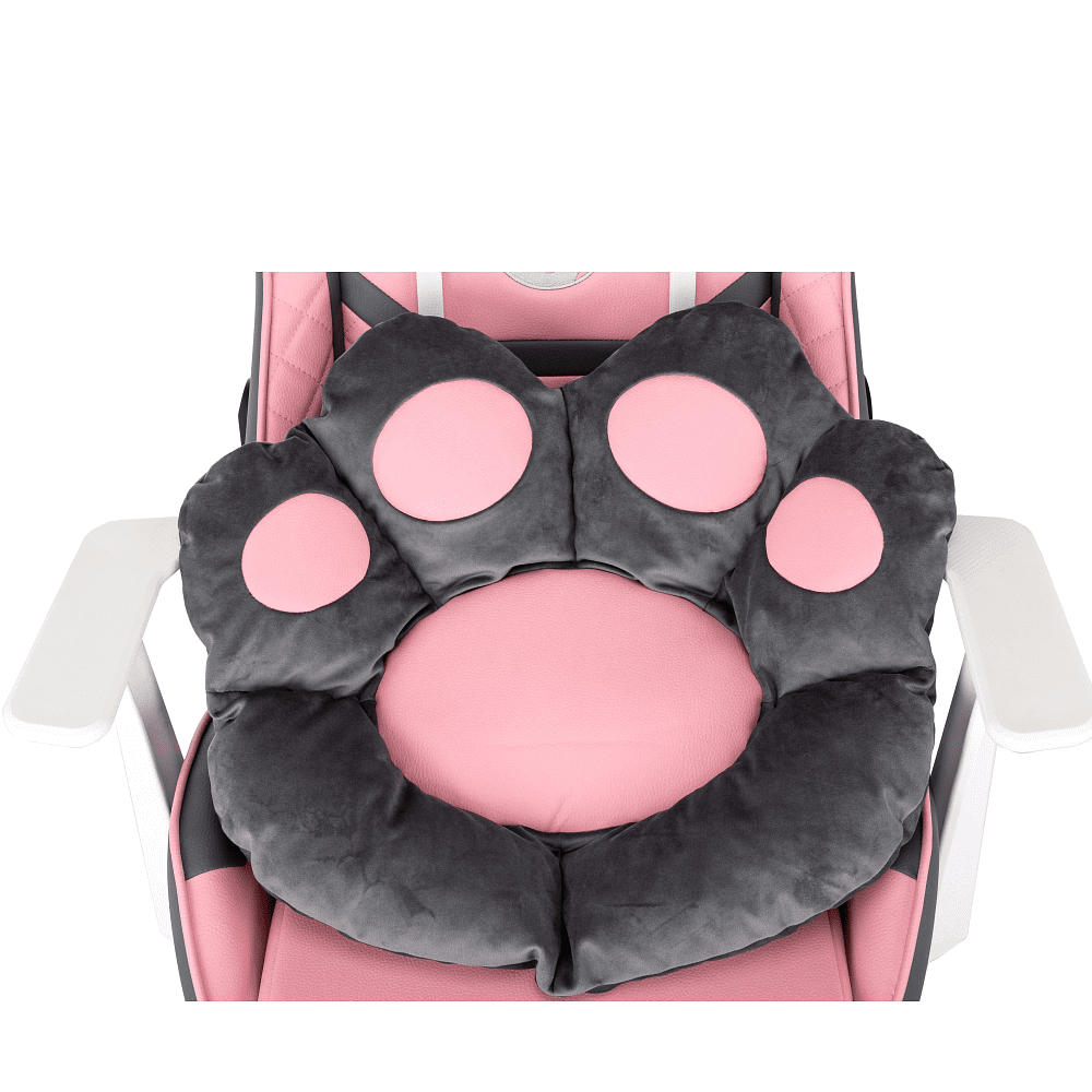 Кресло игровое Бюрократ Knight "Catzy", экокожа, пластик, серый, розовый - 18