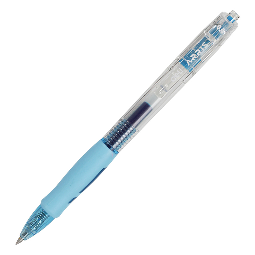 Ручка роллер "Arris", 0.5 мм, прозрачный, стерж. синий 