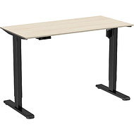 Стол с электроприводом WellDesk Light 1300x675х18 черный/сосна аланд полярная (9116309+9072455)