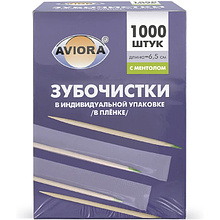 Зубочистки в индивидуальной упаковке с ментолом, 1000 шт/упак