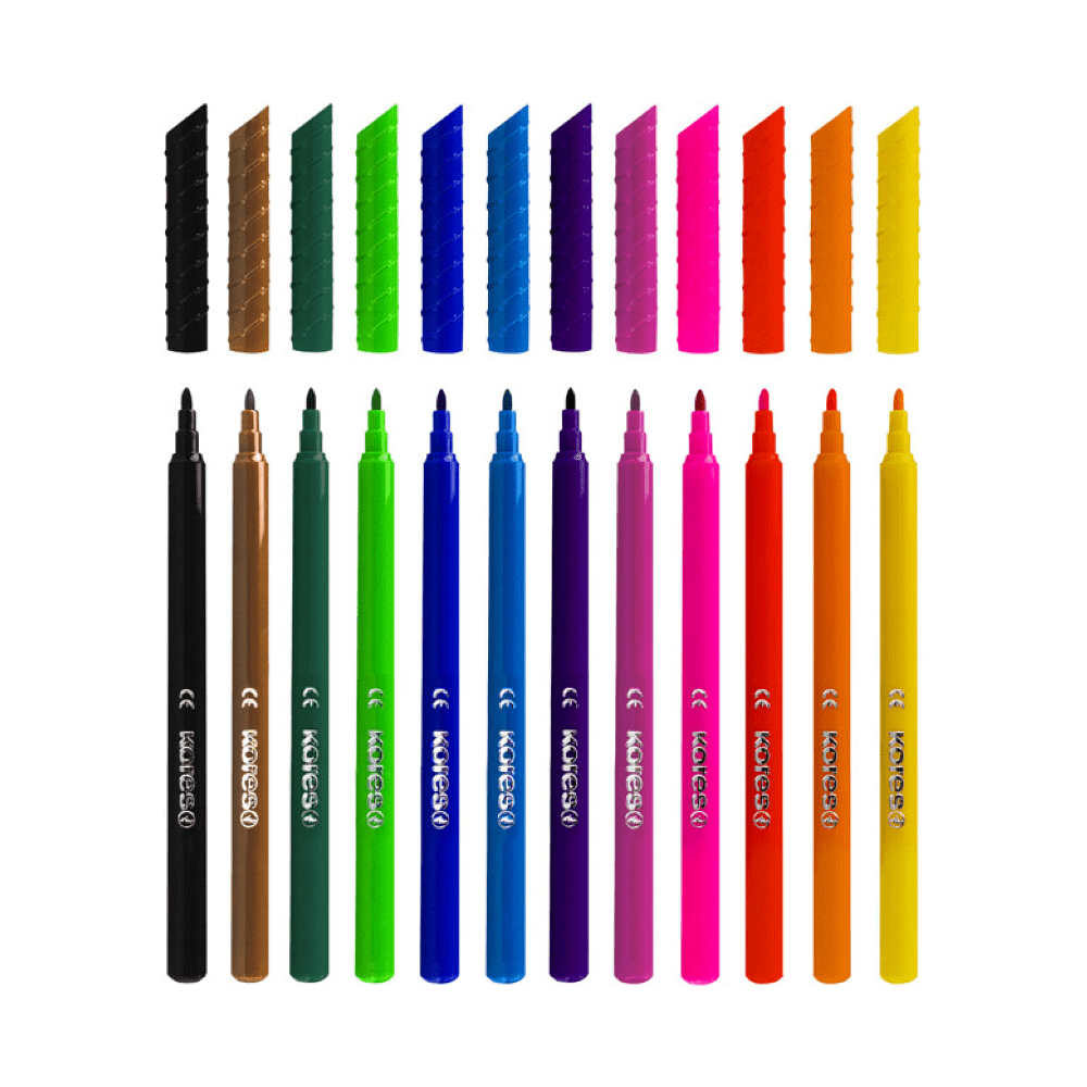 Набор фломастеров "Korellos Standart", 12 шт, ассорти - 2