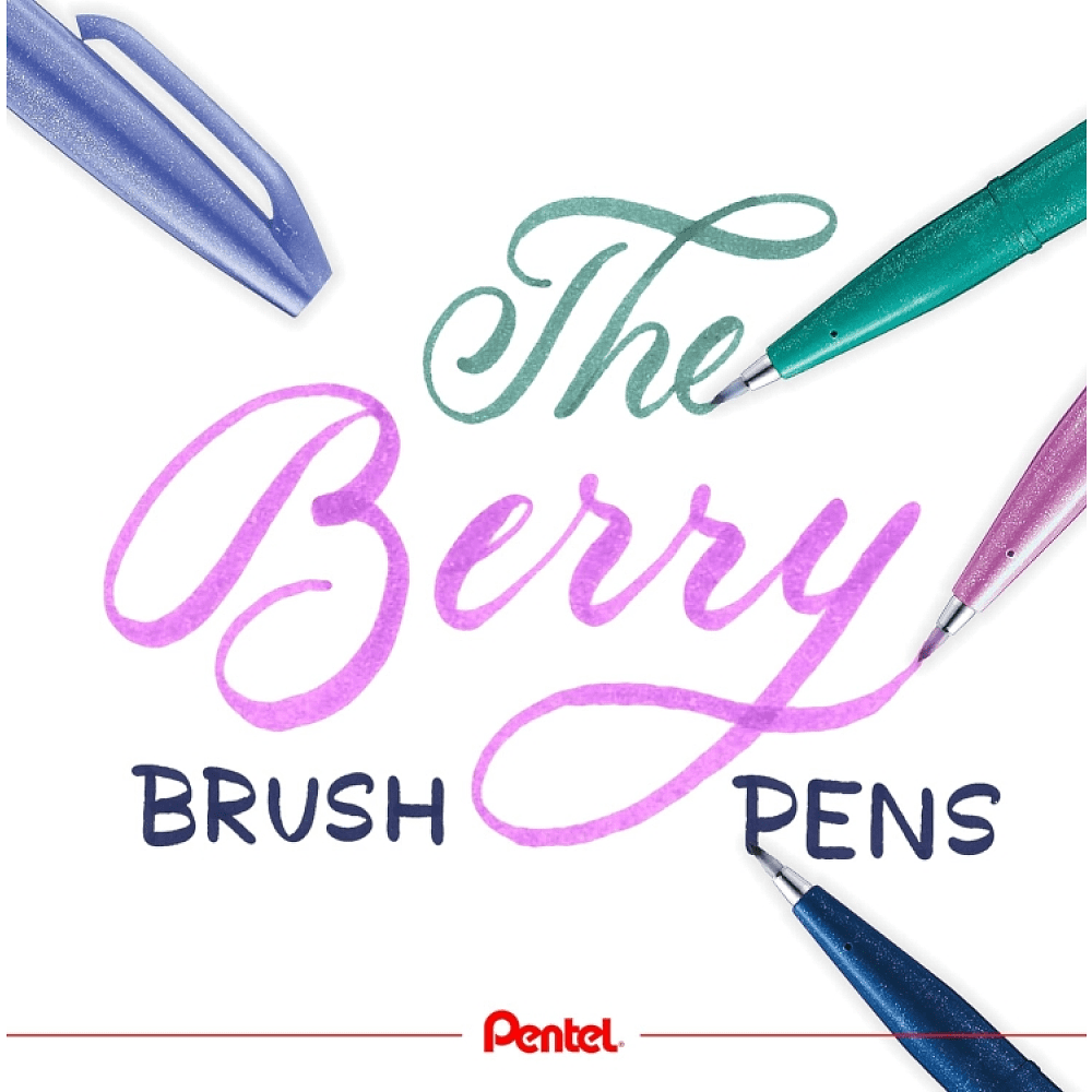 Маркер-кисть "Brush Sign pen. Berry", 4 шт - 2