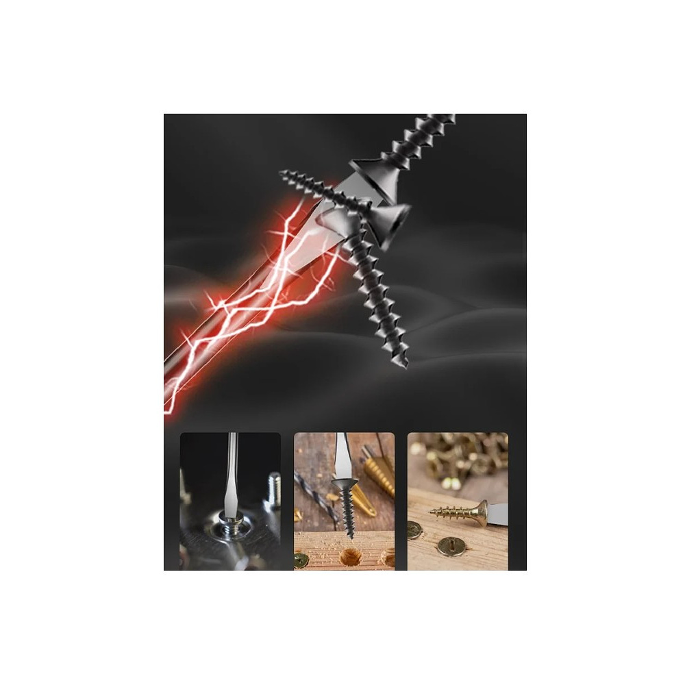 Отвертка Deli HS EHT1103, SL3х75 мм, Soft Touch, черный - 6