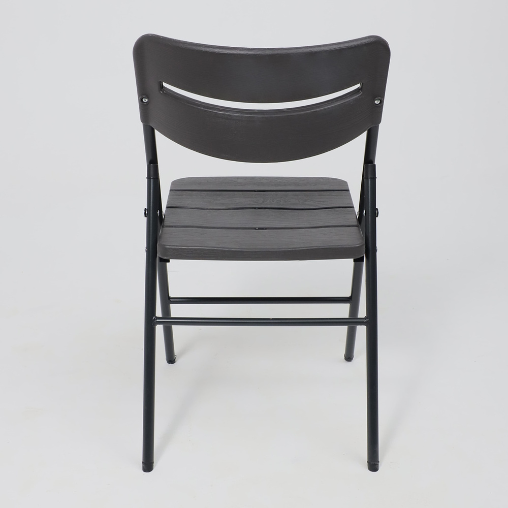 Стул складной, пластик, темно-серый - 8