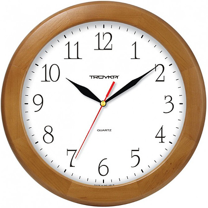 Часы настенные "988961", стекло, 300 мм, коричневый