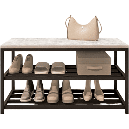 Обувница ALLERD 2 RION, черный муар, 830х320х450, энигма