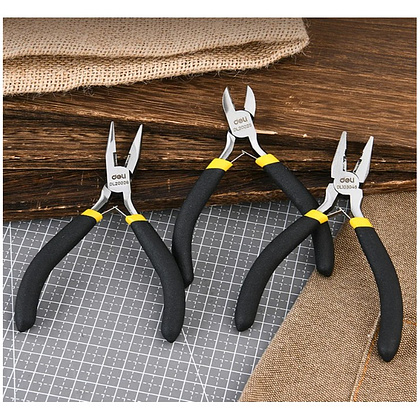 Набор мини-плоскогубцев Deli YS EDL103205-6, 6 шт., желтый, черный - 5