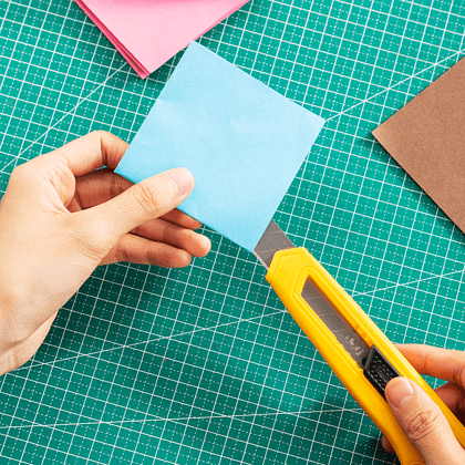 Нож для бумаги "Deli DL018B", 18 мм, жёлтый - 7