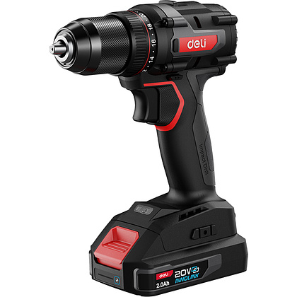 Аккумуляторная дрель-шуруповерт Deli RS EDE-DZ20-2D2 20 В, 70 Нм, 2 АКБ, 2 Ач, сумка - 2