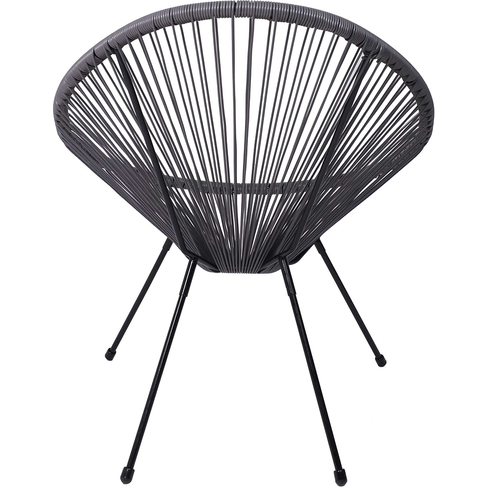 Кресло садовое AksHome RIMINI, искусственный ротанг, серый - 8