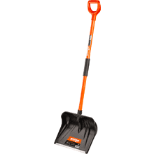 Лопата снеговая Amigo, 450x330, морозостойкий полипропилен, ребра жесткости, стальной черенок, D-образная рукоятка, черная