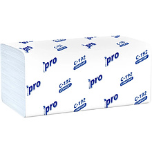 Полотенца бумажные PROtissue V - сложение 250 листов, 1 слой, 100% целлюлоза