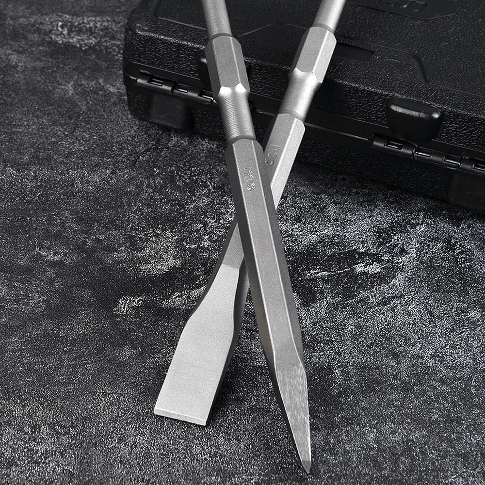 Зубило плоское для перфоратора, Deli YS EDH-YBZ20250-E1, 14 x 250 x 20 мм, SDS-PLUS - 3