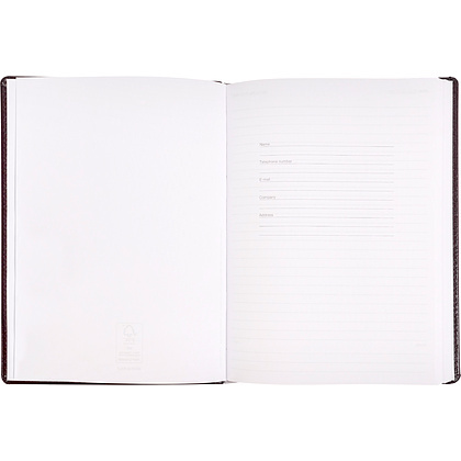 Ежедневник недатированный "Pelle Siena", А5, 272 страницы, бургунди - 8