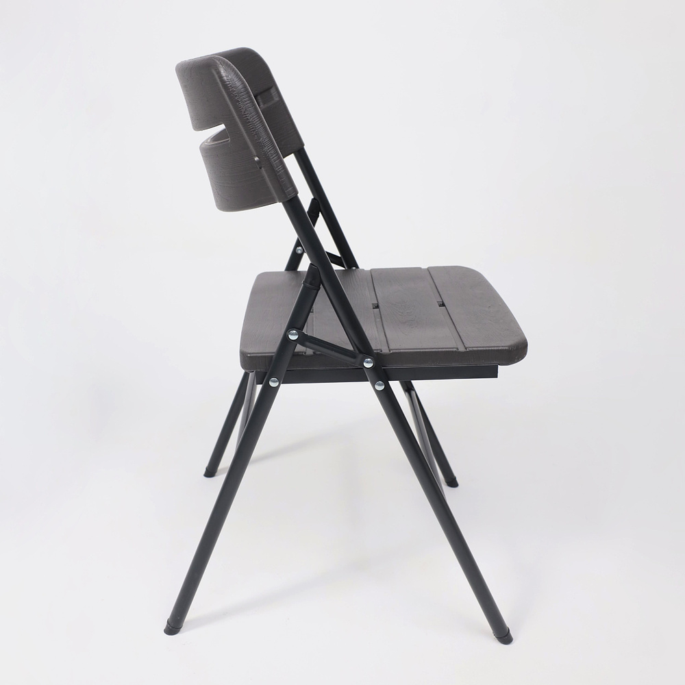Стул складной, пластик, темно-серый - 18