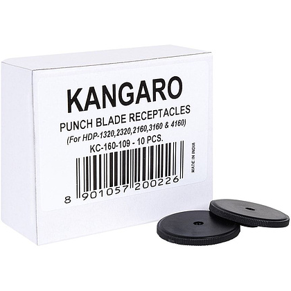 Диски пластиковые к дыроколам "Kangaro", 10 шт, черный