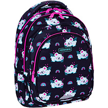 Рюкзак школьный Astra "Sleepy Koala", черный, розовый