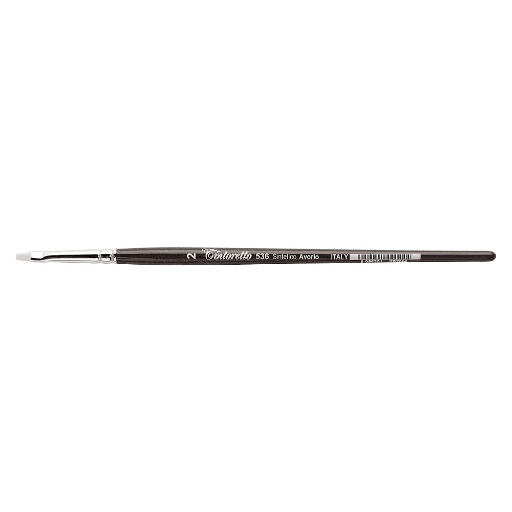 Кисть для рисования "Tintoretto Avorio", синтетика, плоская, №2