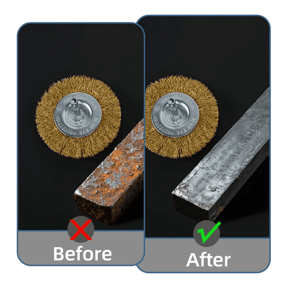 Щетка для дрели Deli YS EDH-GSS075-E3, плоская, проволочная - 5