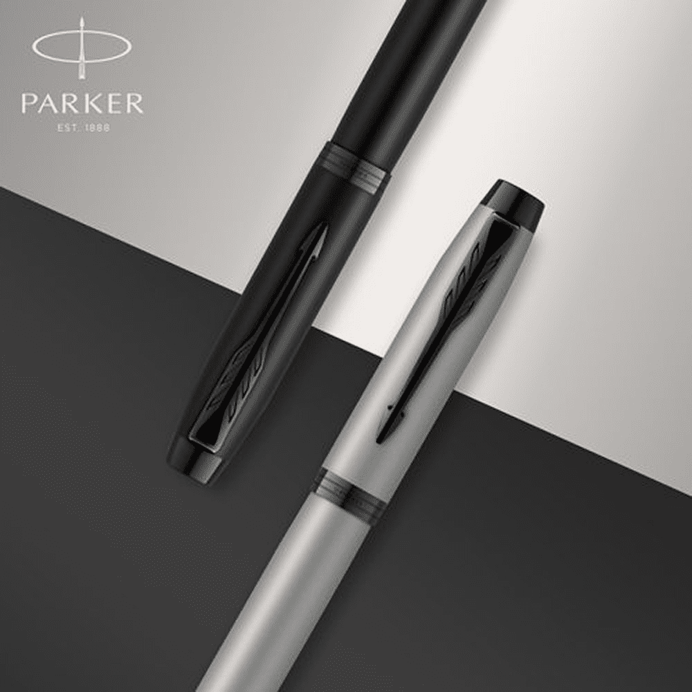 Ручка перьевая Parker "IM Black Lacquer CT", M, металлическая, подарочная упаковка, черный, патрон черный - 6