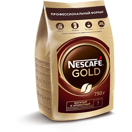 Кофе Nescafe Gold растворимый сублимированный с добавлением натурального молотого кофе, 750 г - 4