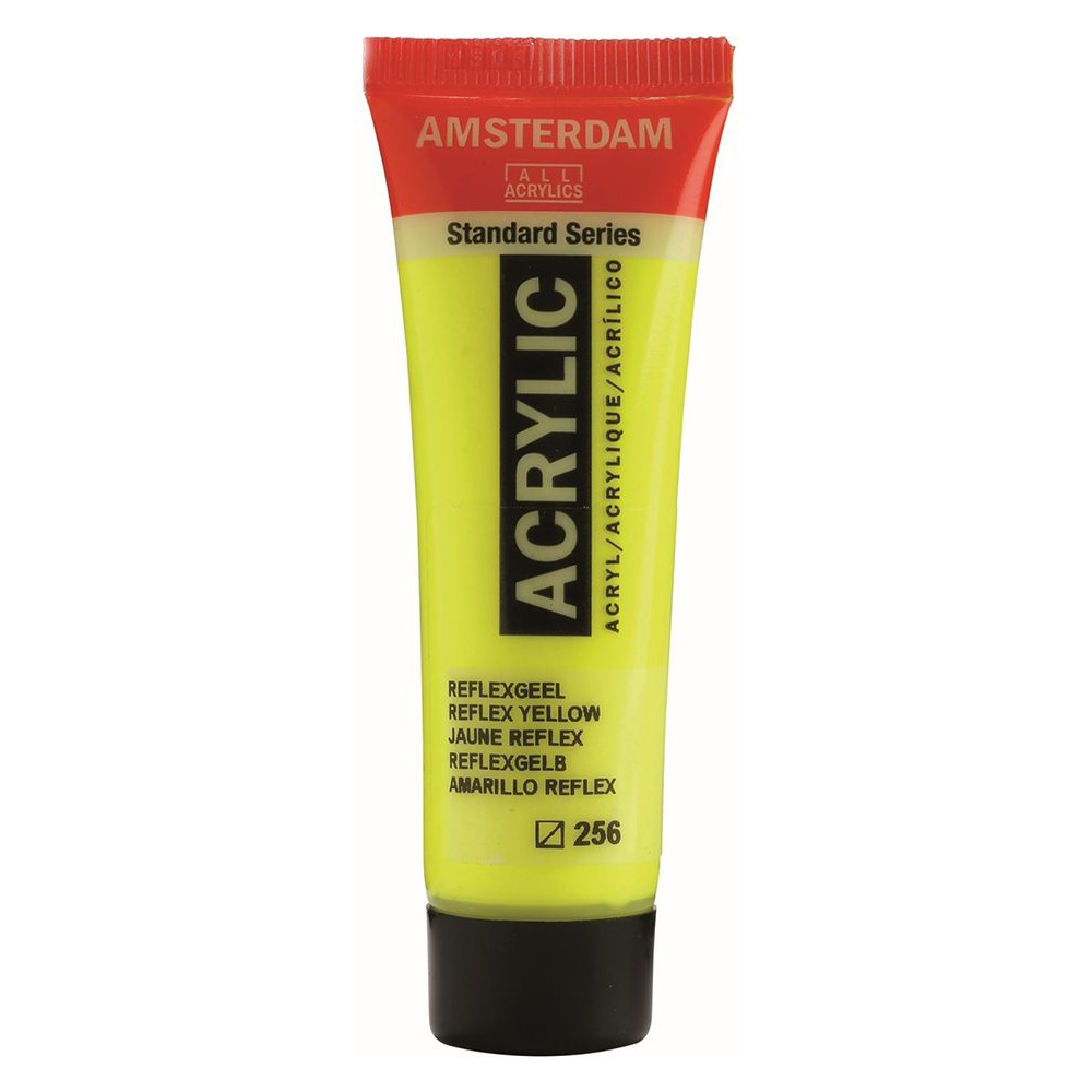 Краски акриловые "Amsterdam", 256 флуоресцентный желтый, 20 мл, туба