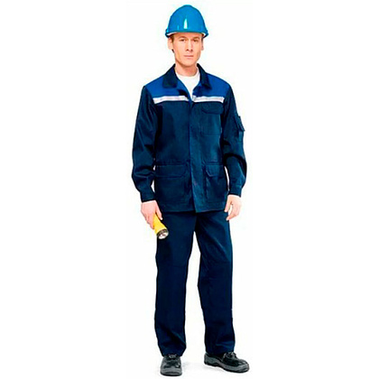 Костюм "Стандарт-1" летний, куртка и брюки, р-р 52-54, рост 170-176 см, темно-синий