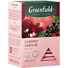 Чай "Greenfield" Cherry Amour, 20 пакетиков x 1.8 г, черный