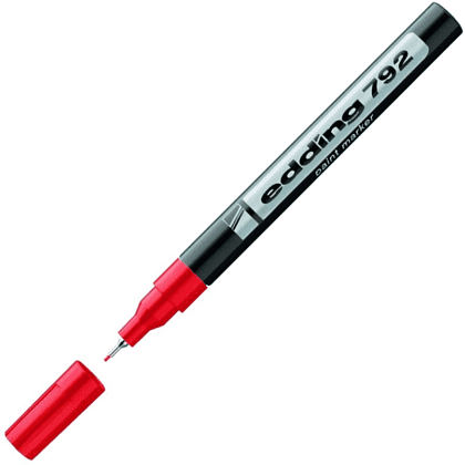 Маркер перманентный на нитрокраске Edding "792", белый - 2