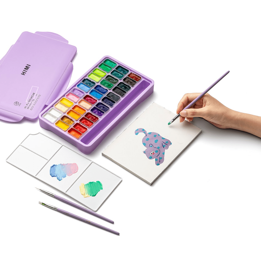 Гуашь "Himi", 36 цветов, 12 мл, футляр - 5